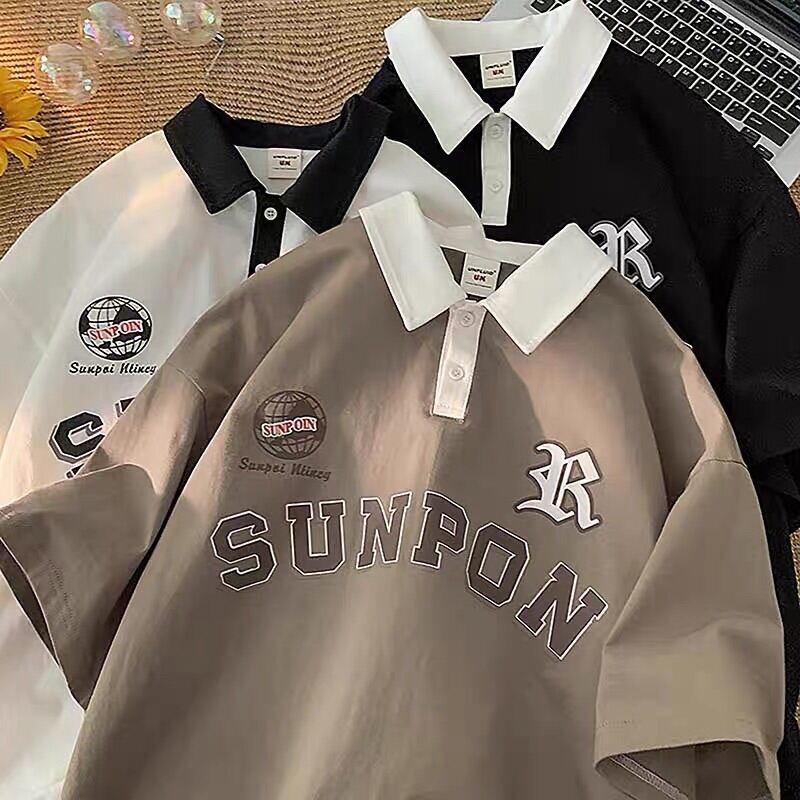 áo polo form rộng tay lỡ unisex - sunpon