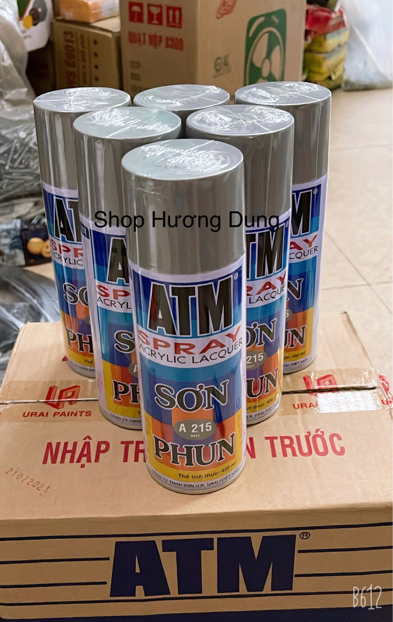 Sơn phun sơn xịt ATM màu ghi Grey A215