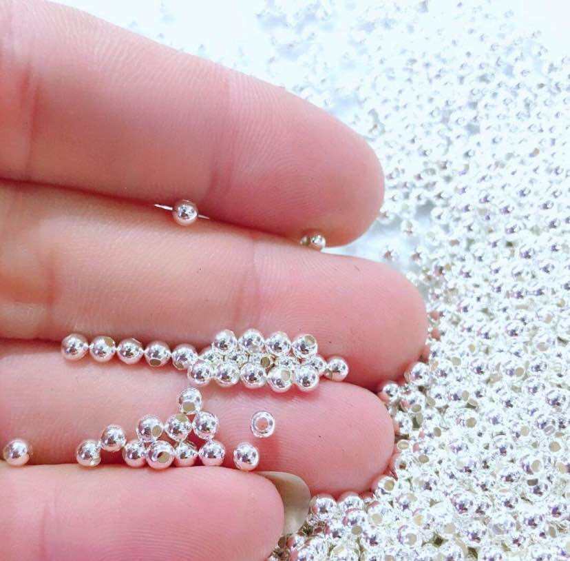 Viên bi bạc 925 vĩnh viễn bảo hành bao đánh sáng bạc miễn phí