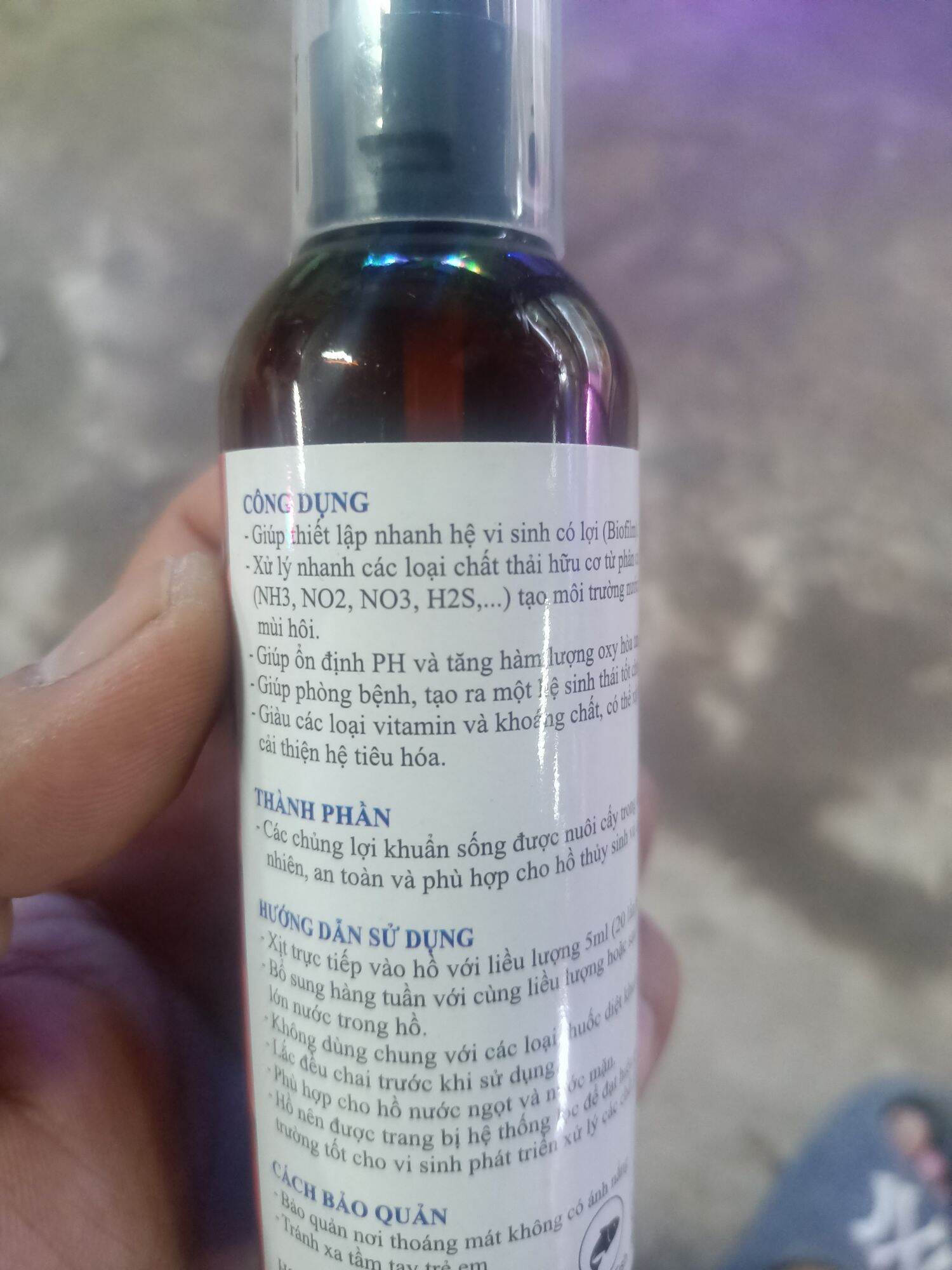 VI SINH PSB , VI SINH LÀM TRONG NƯỚC ( CHAI 100ML )