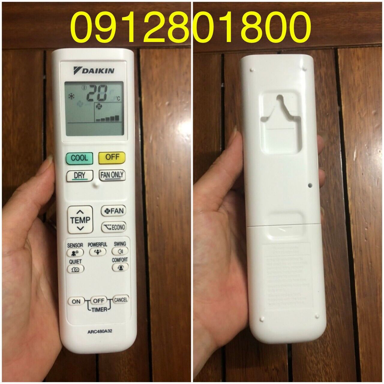Remote điều khiển điều hòa arc480a32 cho máy điều hòa daikin ftkc25/35/50/60/71qvmv, ftkc25/35/50/60/71rvmv, ftkc50qvm4