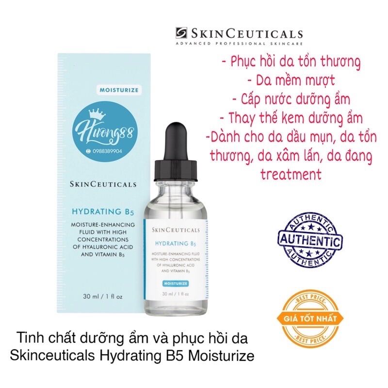 Serum Cấp Nước Phục Hồi Da B5 Skinceuticals Hydrating B5 Gel 30Ml/55Ml Bản Pháp/Mỹ