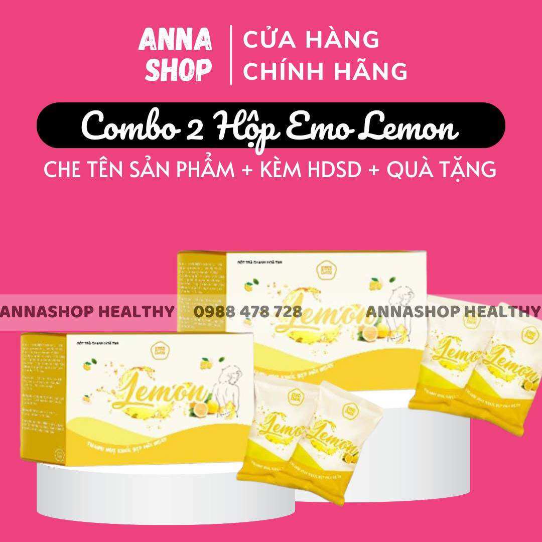 Emoslim giảm cân vị chanh 100% chính hãng/ freeship + quà tặng