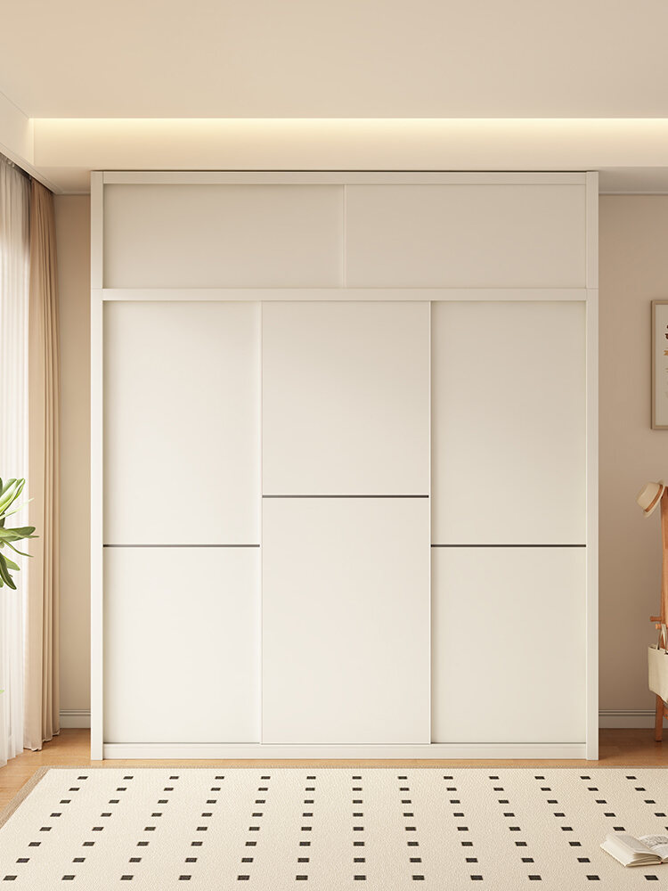 HAISHANGYUNJU | Custom Imported Oak Cream Style Sliding Door Wardrobe Giá 30,520,000 Đồng*Miễn phí vận chuyển