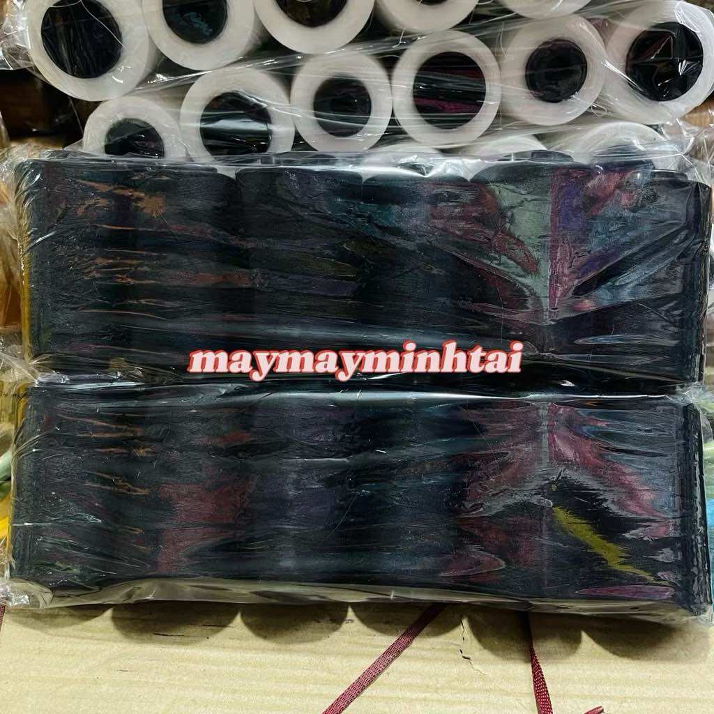 Lốc 6 ống chỉ may 40/2 trắng/đen 5000m dùng cho máy may công nghiệp