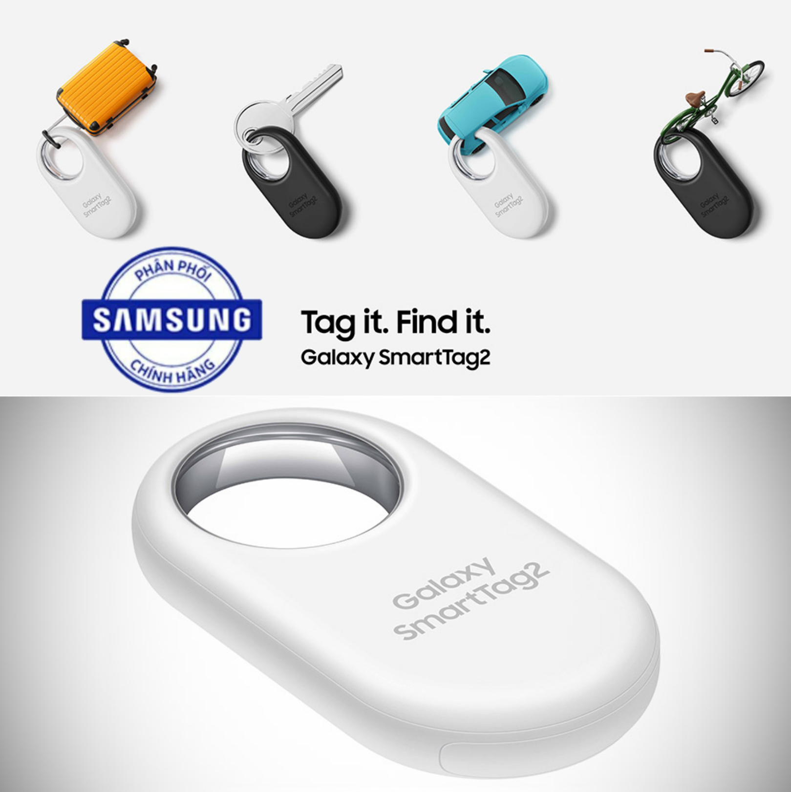 [ GALAXY SMARTTAG 2 ] Thiết bị theo dõi định vị thông minh Samsung Galaxy SmartTag 2 ( EI-T5600 ) - Hàng chính hãng