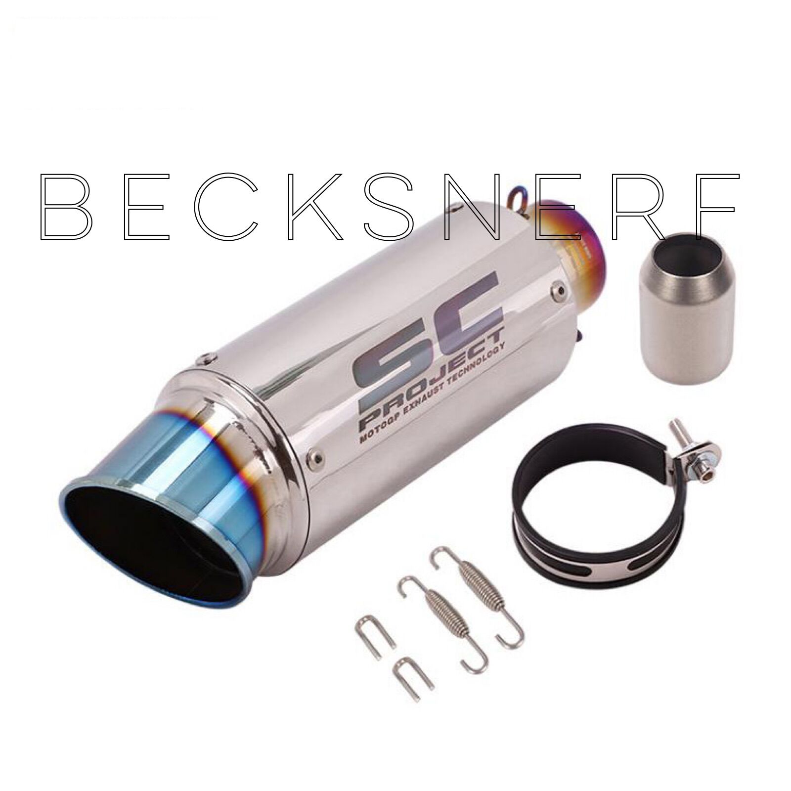 Lon Pô Sc vát bóng Inox Miệng Pô 51mm Kèm tiêu