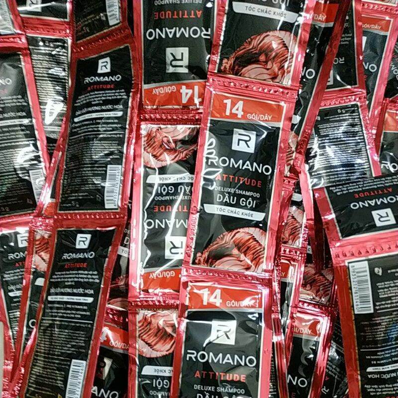 COMBO 5 DÂY DẦU GỘI CHẮC KHỎE TÓC ROMANO ATTITUDE, HƯƠNG NƯỚC HOA NAM TÍNH