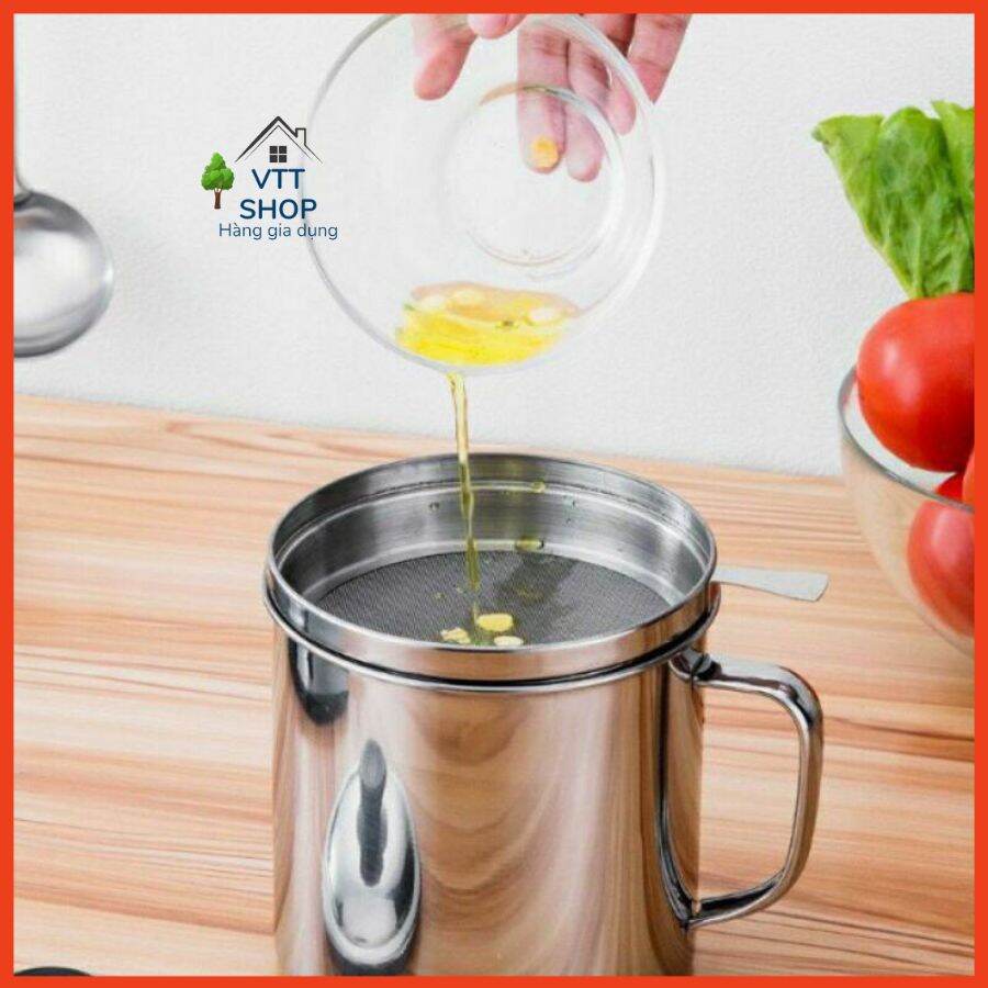 Ca lọc dầu inox 304 lọc dầu cực trong, ca lọc dầu inox 304, lọc dầu thừa siêu tiện lợi, an toàn, ca lọc đa năng, bình đựng dầu ăn.