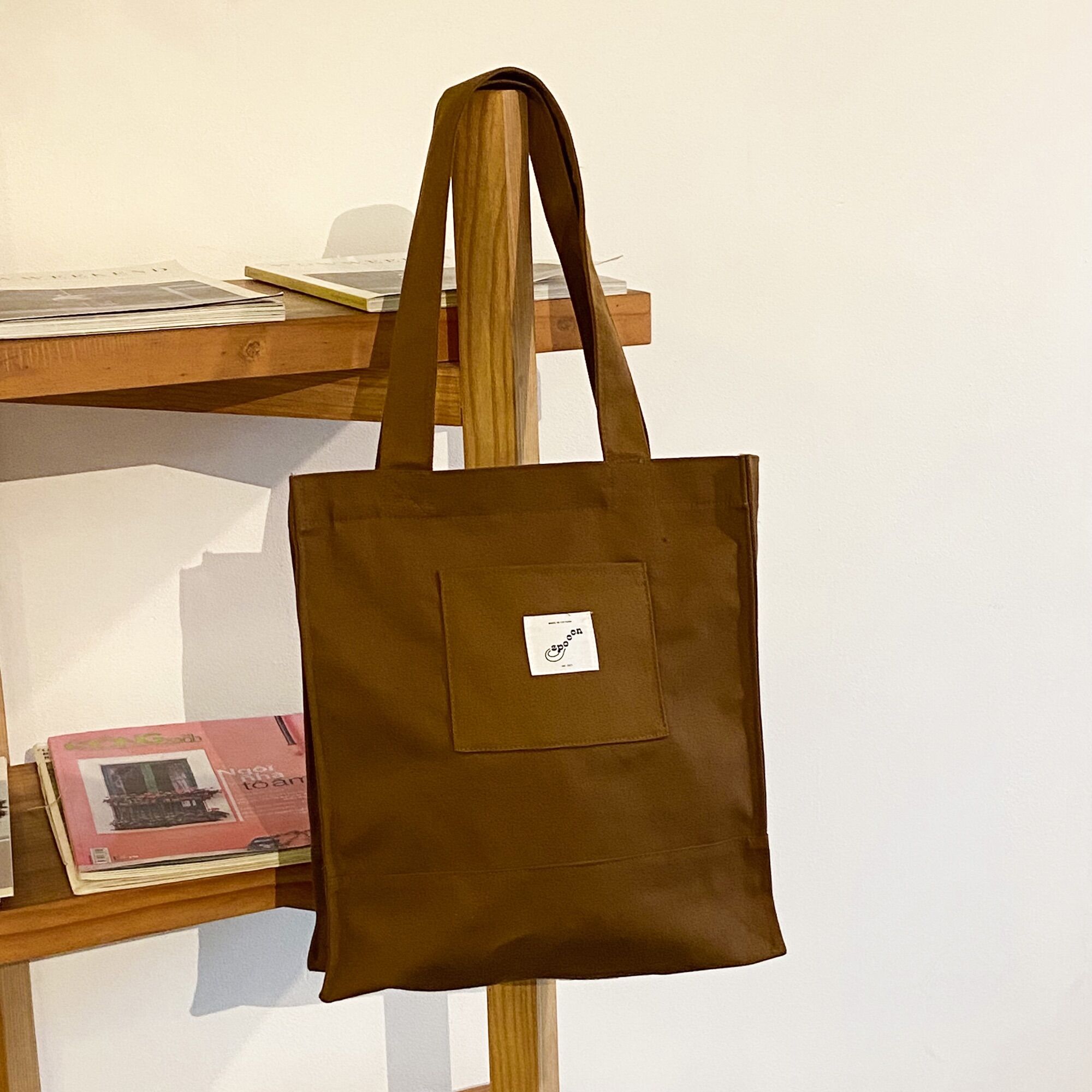 Túi vải canvas spooon box bag màu peanut butter