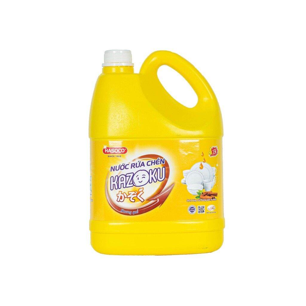 Nước rửa chén Kazoku かぞく 4kg hương quế hasoco