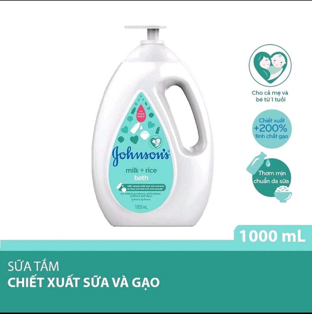 Sữa tắm Johnson s chứa sữa và gạo 1000ml