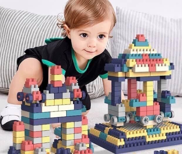 Bộ lego building block 520 chị tiết- sáng tạo và vui chơi cùng bé - gia dụng thủ đức