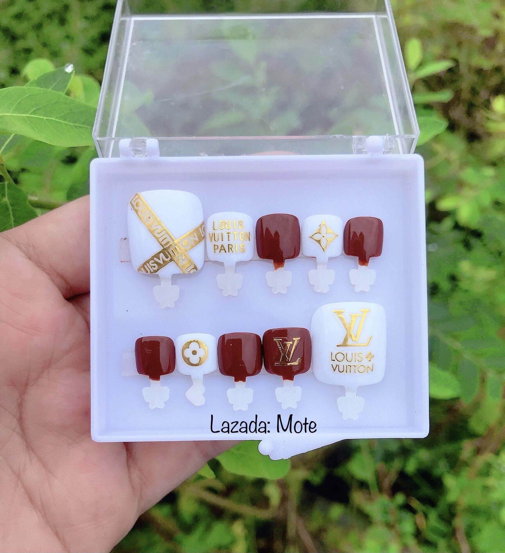 Nailbox - Móng Chân úp nails LV - tặng keo và dũa