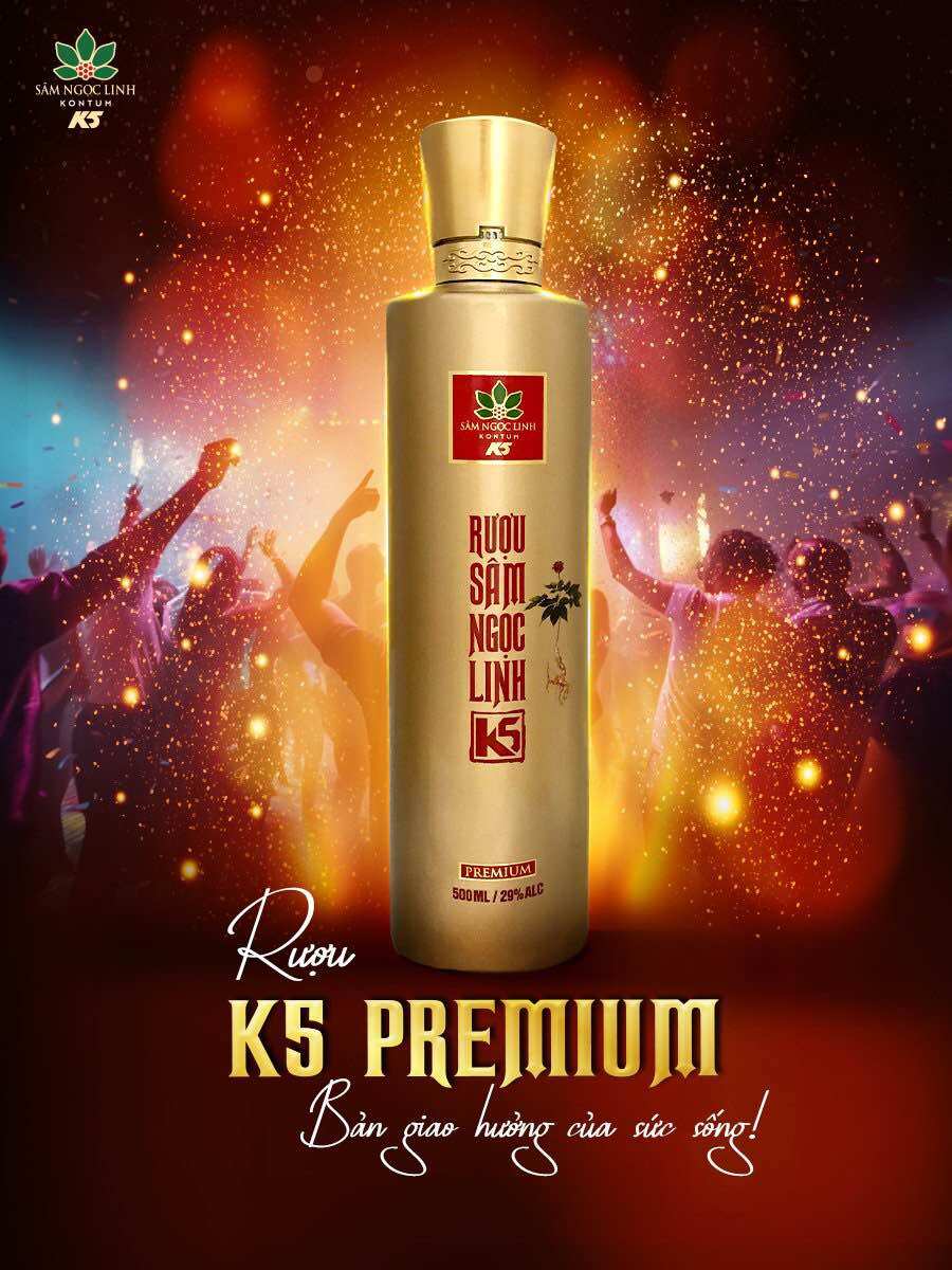 🍶Rượu K5 Premium – Hương vị hoàn mỹ của Sâm Ngọc Linh và Whisky🍶