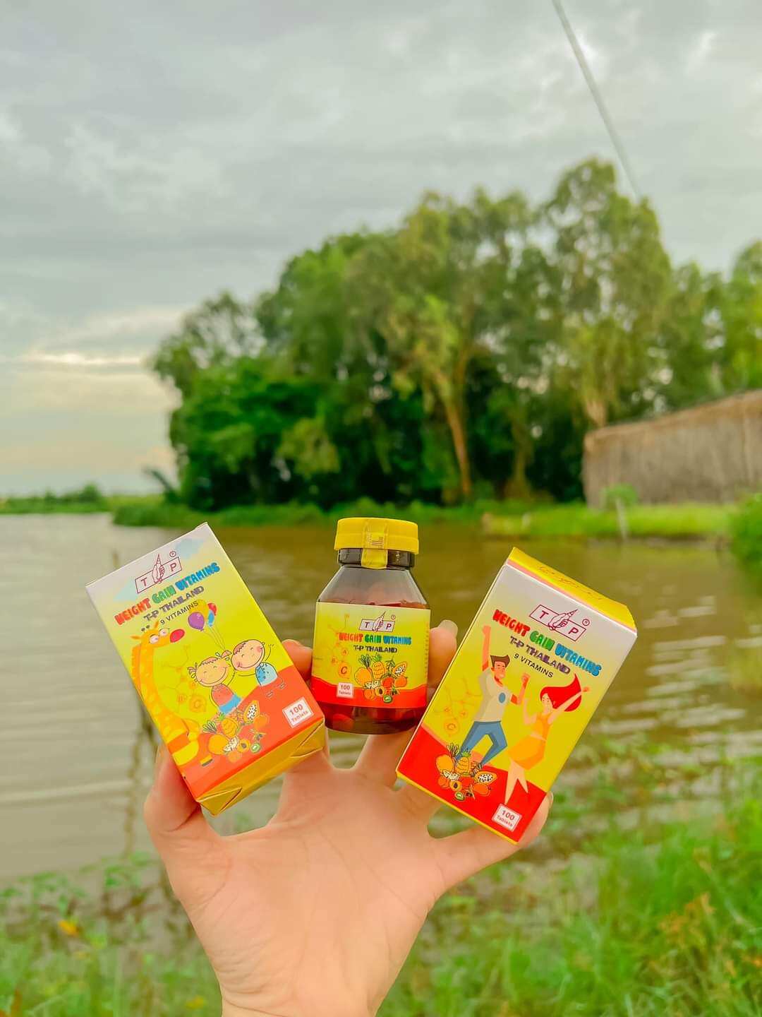 ( Combo 3 hộp ) Vitamin Tăng Cân TP Thái Lan 100 viên [ Có check mã vạch sp chính hãng ]