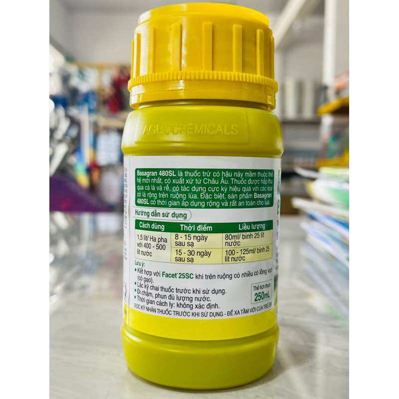 Basagran 480SL (250ml) - Thuốc trừ cỏ cháo, chác ruộng lúa