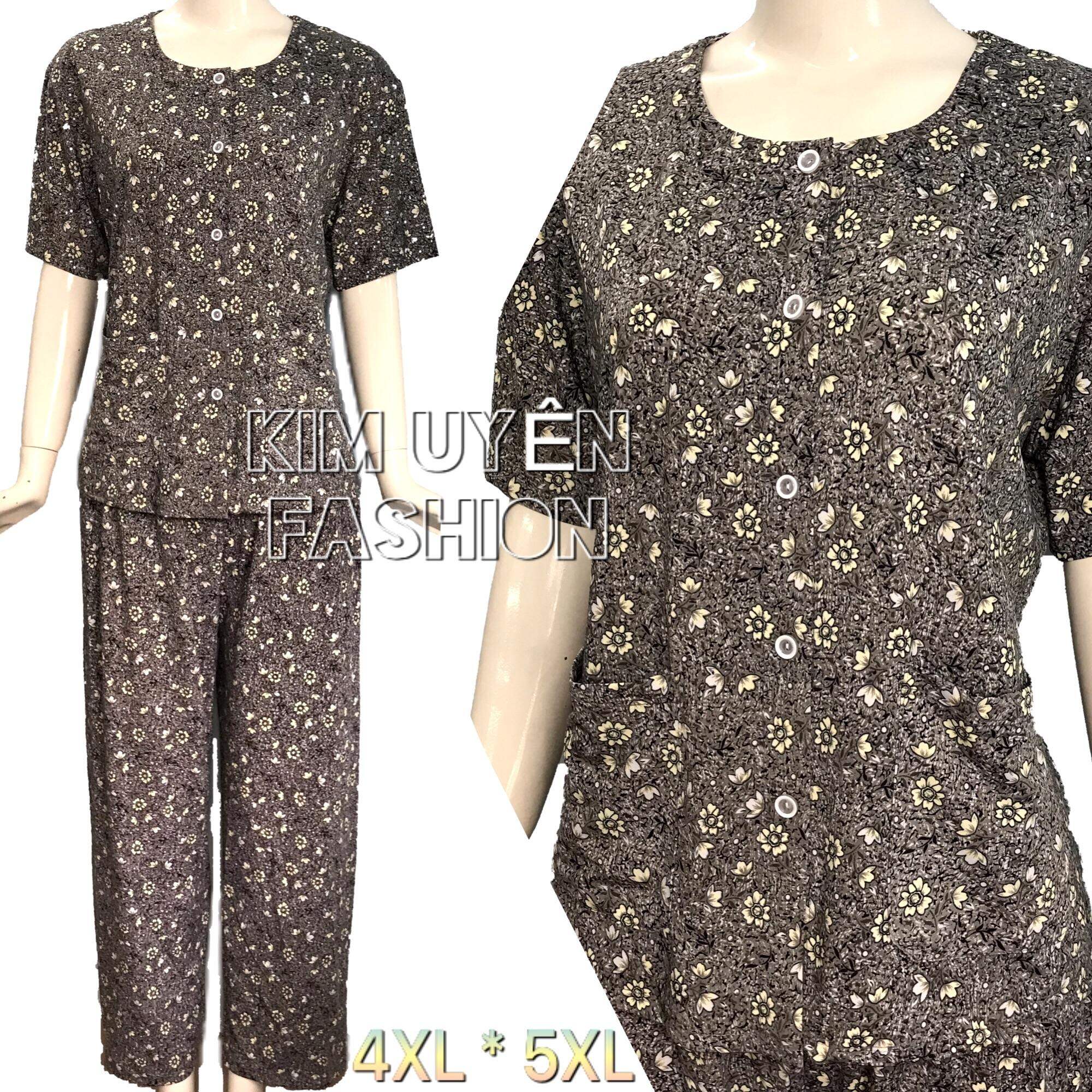 ĐỒ BỘ THUN CÀI NÚT QUẦN DÀI CHO QUÝ BÀ TỪ 48-64KG - HÀNG CÔNG TY VN - VẢI ĐẸP, DÁNG CHUẨN