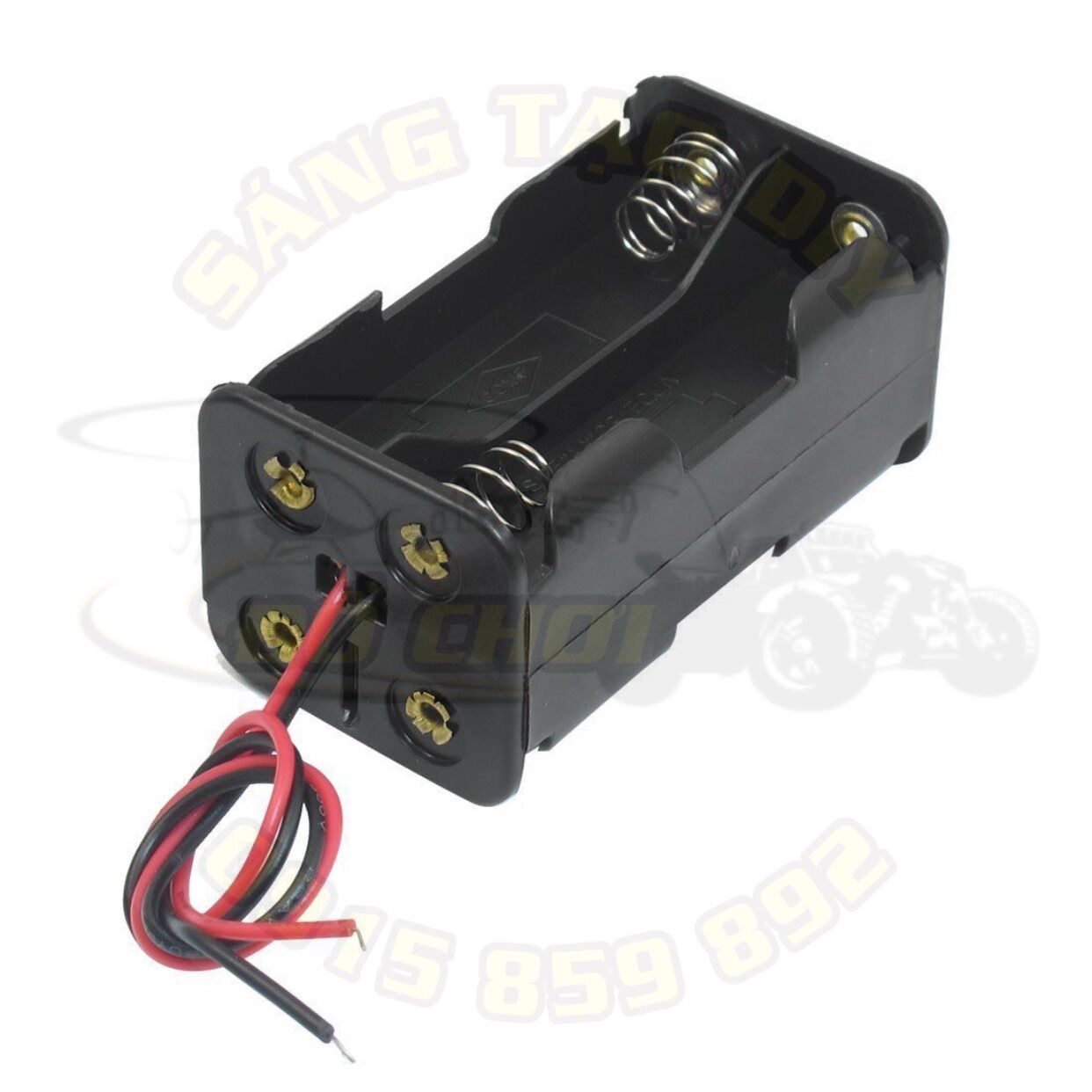 Đế lò xo gắn pin aa 1.2v - 1.5v có 1/2/3/4 khe cắm. khay đựng nối tiếp pin aa có sẵn dây nối 1 cell - 2 cell - 3 cell - 4 cell