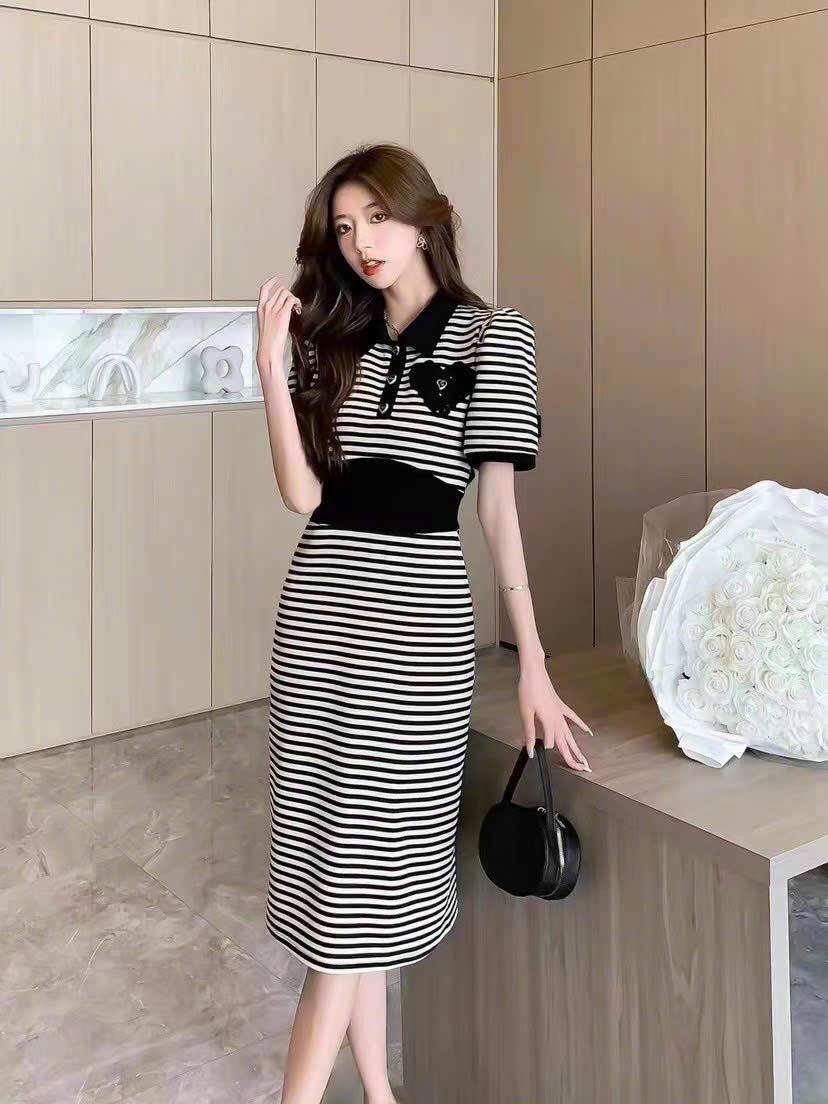 ( HÀNG QUẢNG CHÂU SIÊU CẤP) ĐẦM BODY SỌC - DÁNG DÀI - SIÊU HACK DÁNG