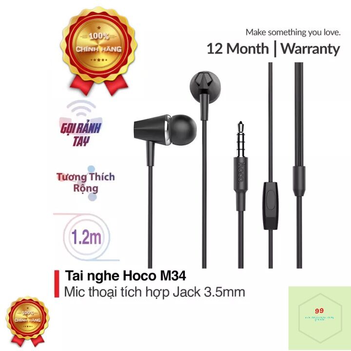 Tai nghe dây Hoco M34