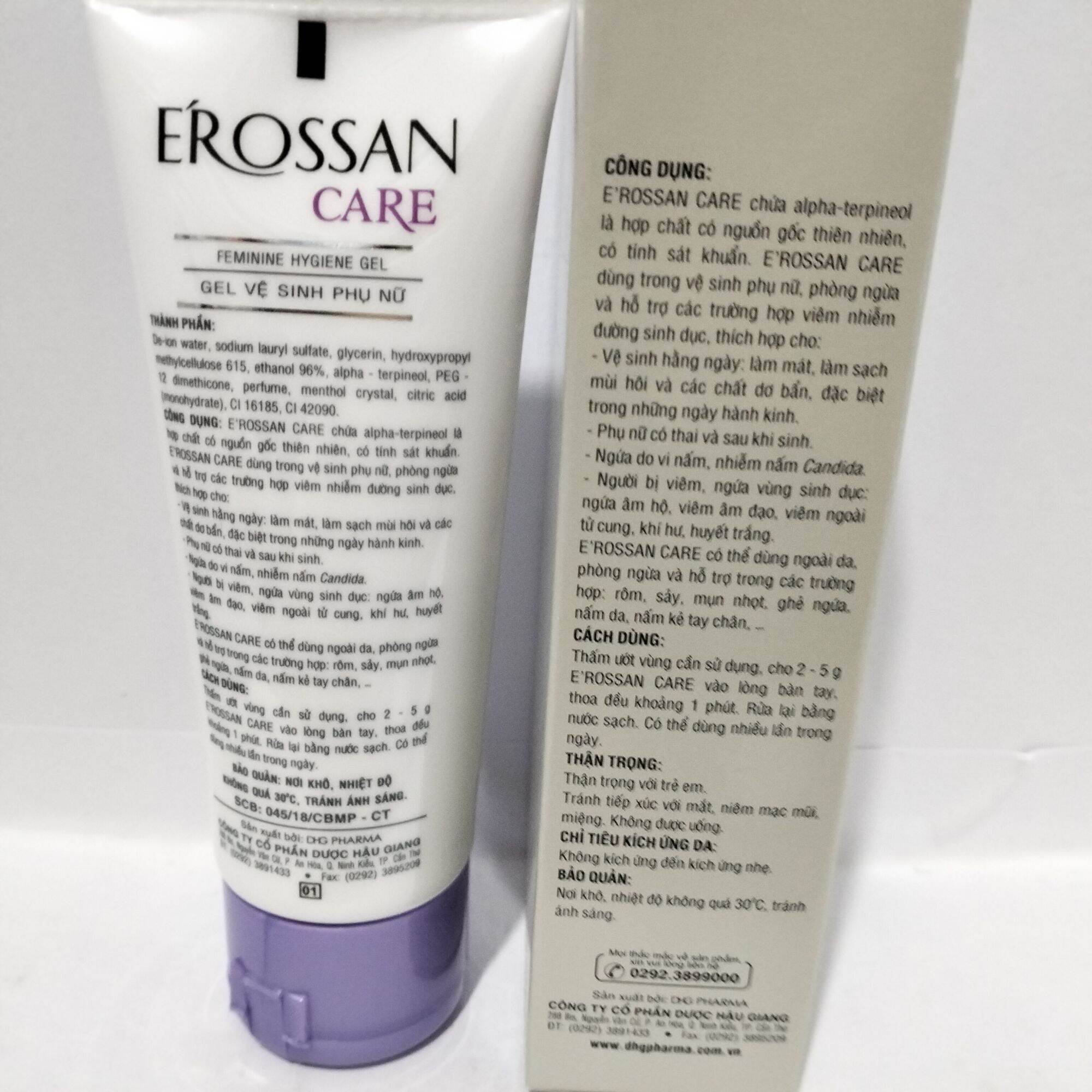 Dung dịch vệ sinh phụ nữ (gel) Erossan tuýp 45g