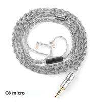 Cáp Nâng Cấp Mạ Bạc QKZ T7 336 Lõi Đầu Nối 3.5MM 2 Chân Tai Nghe Nhét Tai Có Dây HiFi Stereo Dây Nâng Cấp Tai Nghe