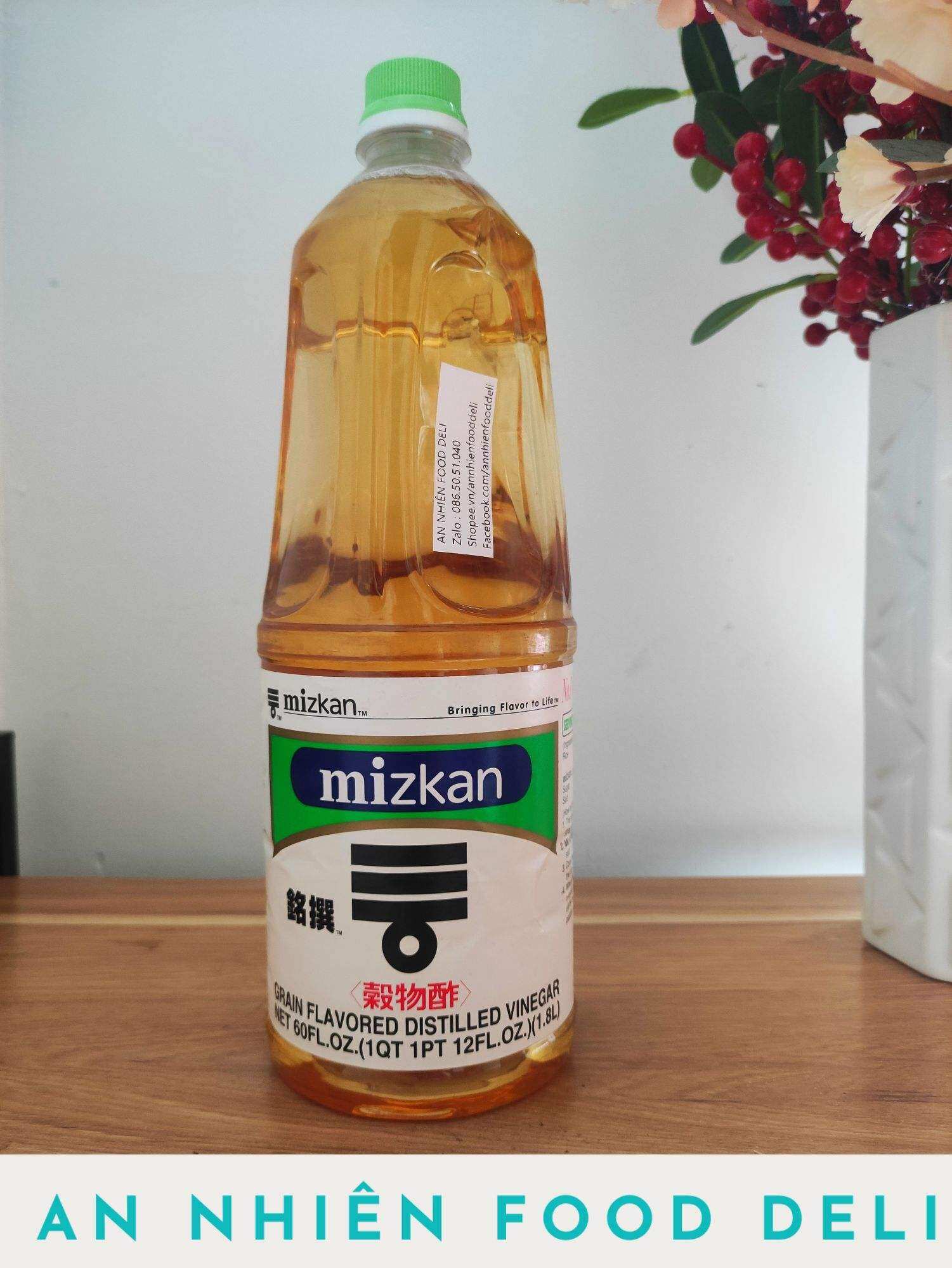 Giấm Gạo Nhật Bản Dấm Mizkan Chai 1.8Lít