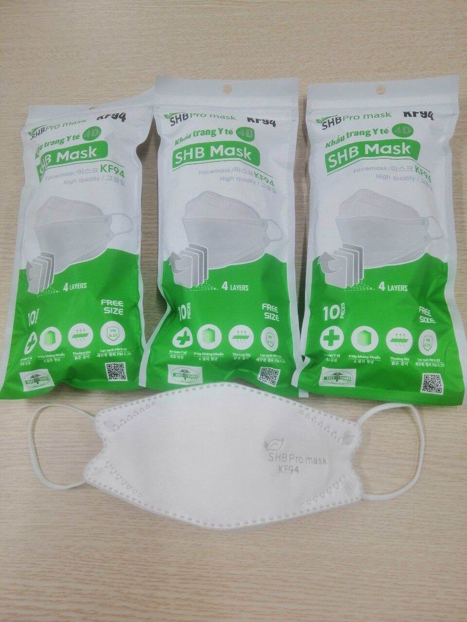 Khẩu trang kf94 shb - túi 10 chiếc