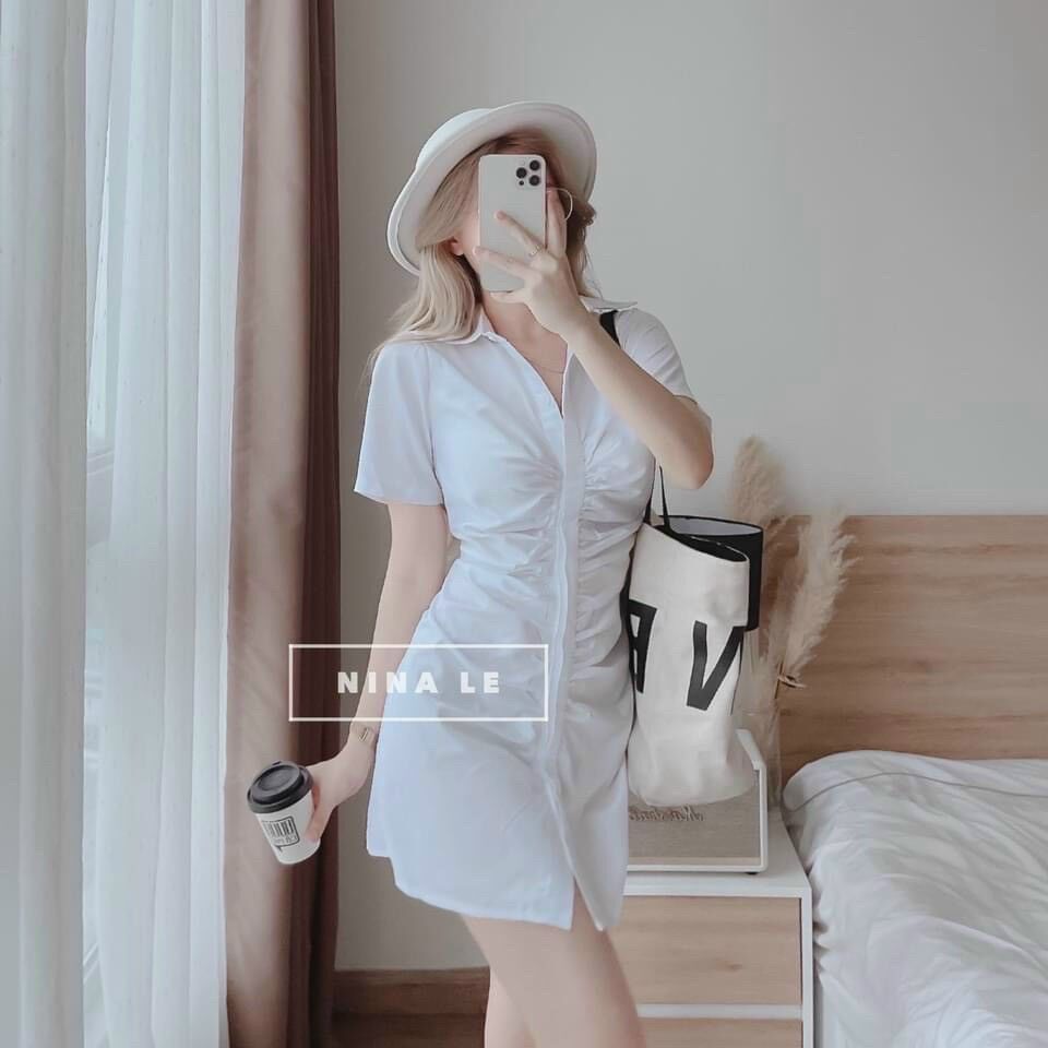 50-90kg bigsize đầm sơ mi nhúng nhiều màu
