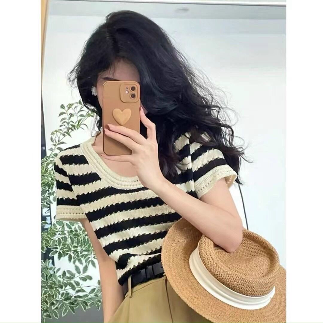 Áo kiểu len sọc đủ màu