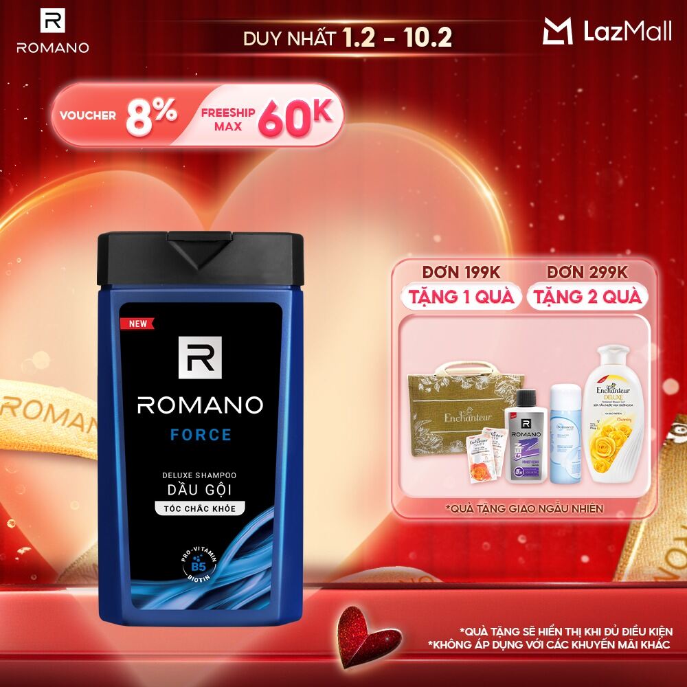 Dầu gội hương nước hoa Romano Force 380g