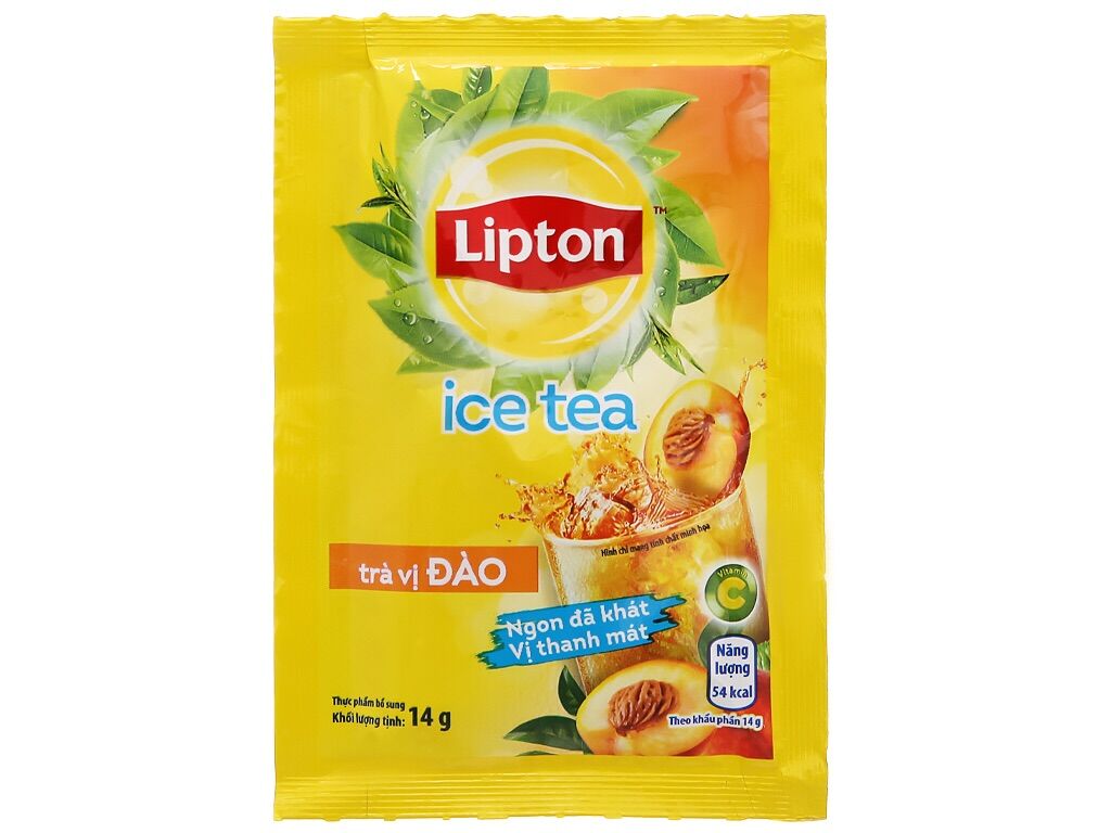 Trà Lipton Ice Tea vị đào hộp 224g (14g x 16 gói)
