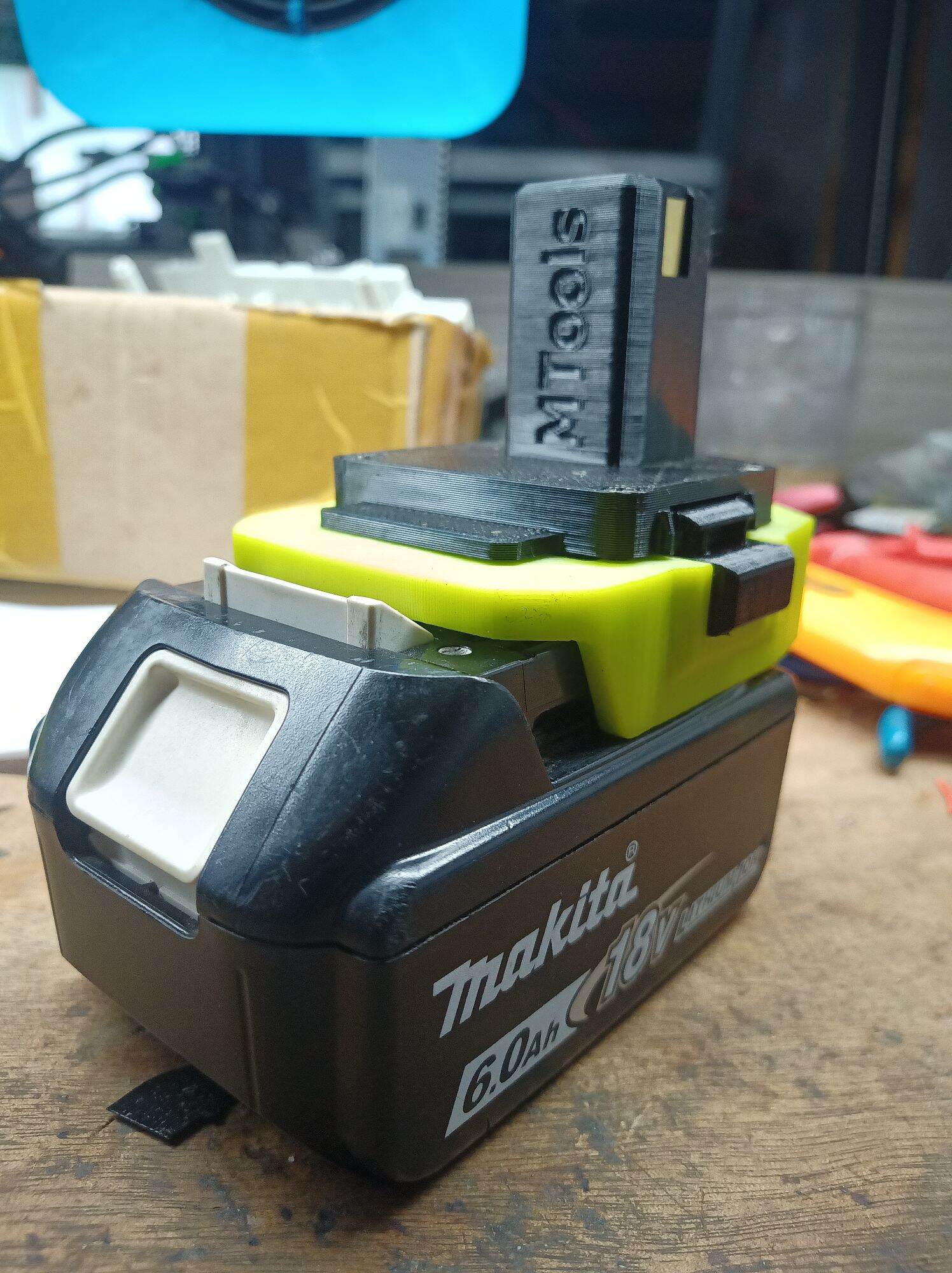 đế chuyển pin Makita 18v cho máy ryobi