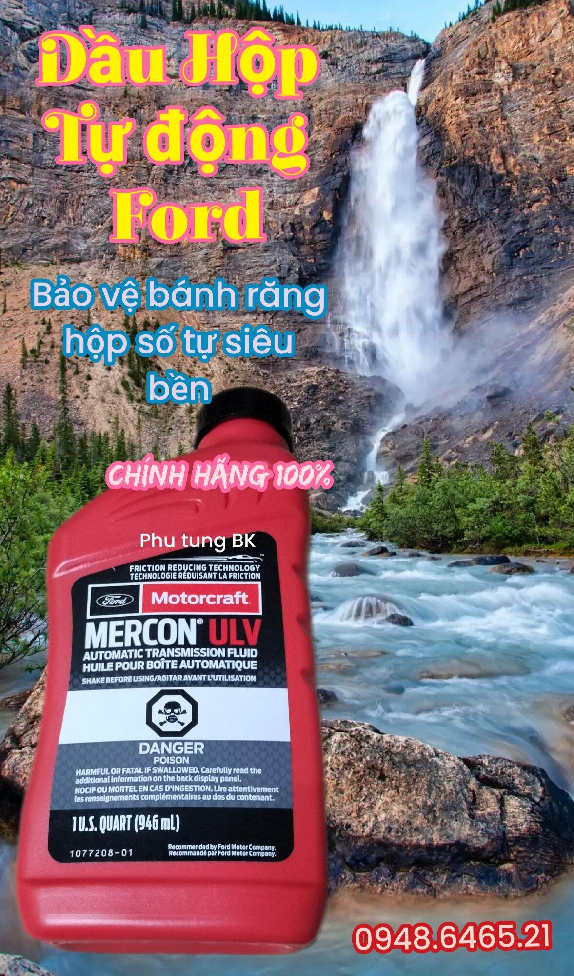 Nhớt Hộp số tự động ATF Ford LV, ULV Chính Hãng.