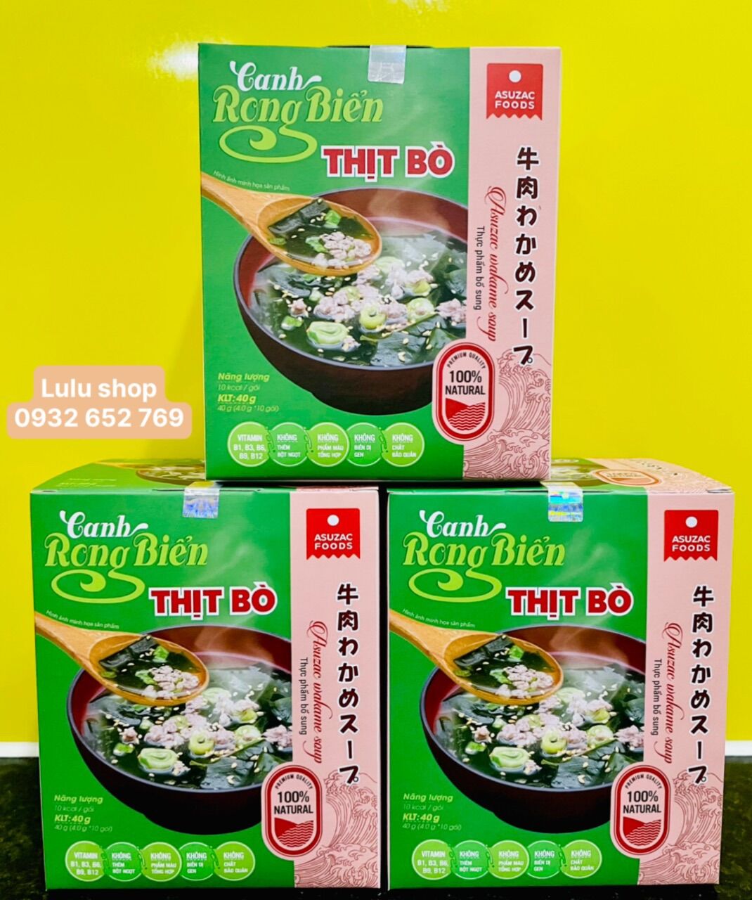 Canh rong biển Vị thịt bò ASUZAC