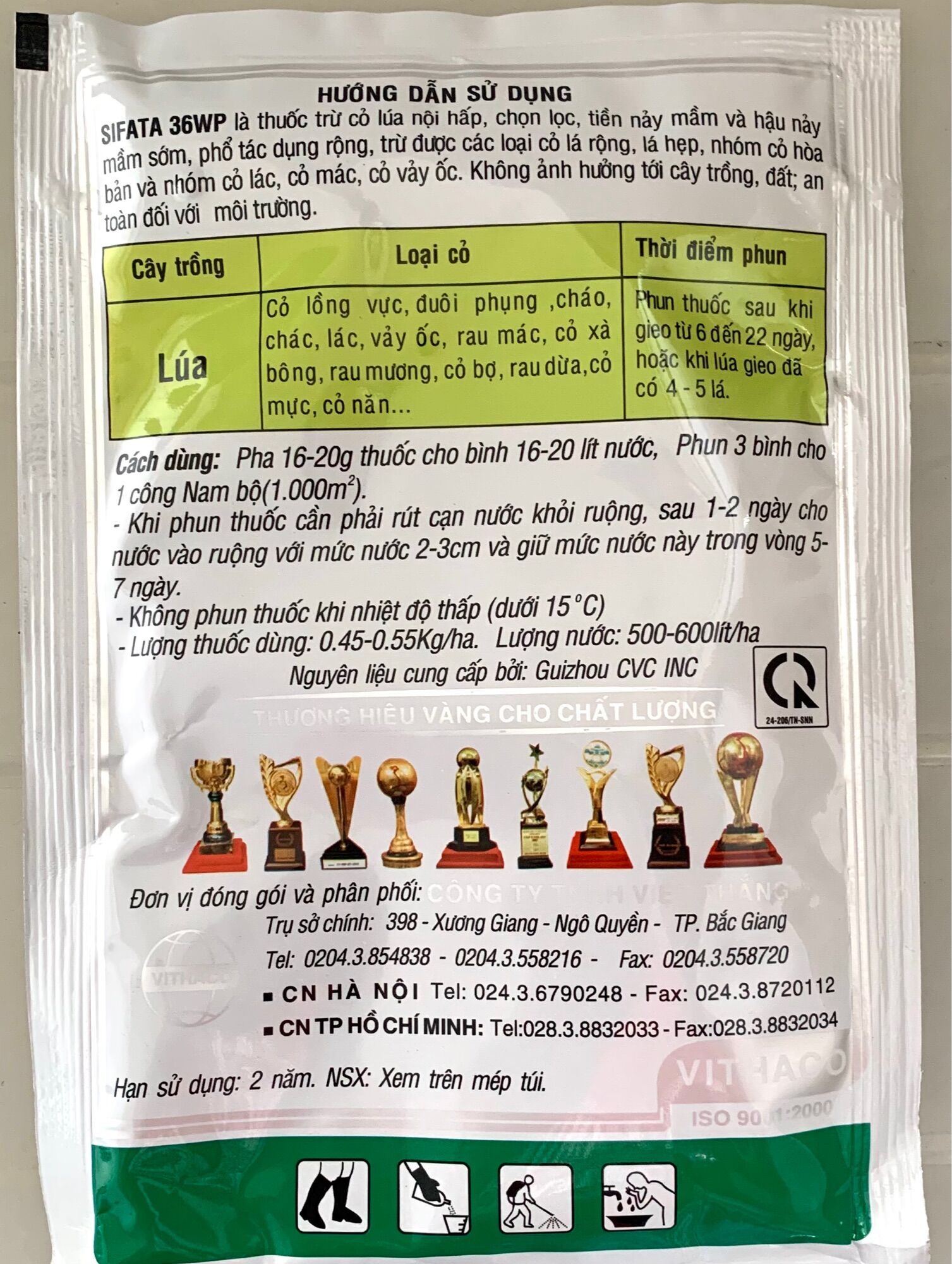 THUỐC TRỪ CỎ SIFATA 30WP GÓI 100g - CHUYÊN DÙNG CHO LÚA GIEO SẠ VÀ LÚA CẤY
