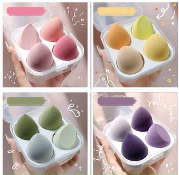 Bông mút trang điểm hồ lô hộp 4 cái