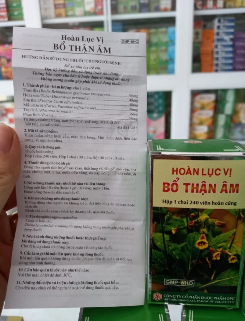 HOÀN LỤC VỊ BỔ THẬN ÂM