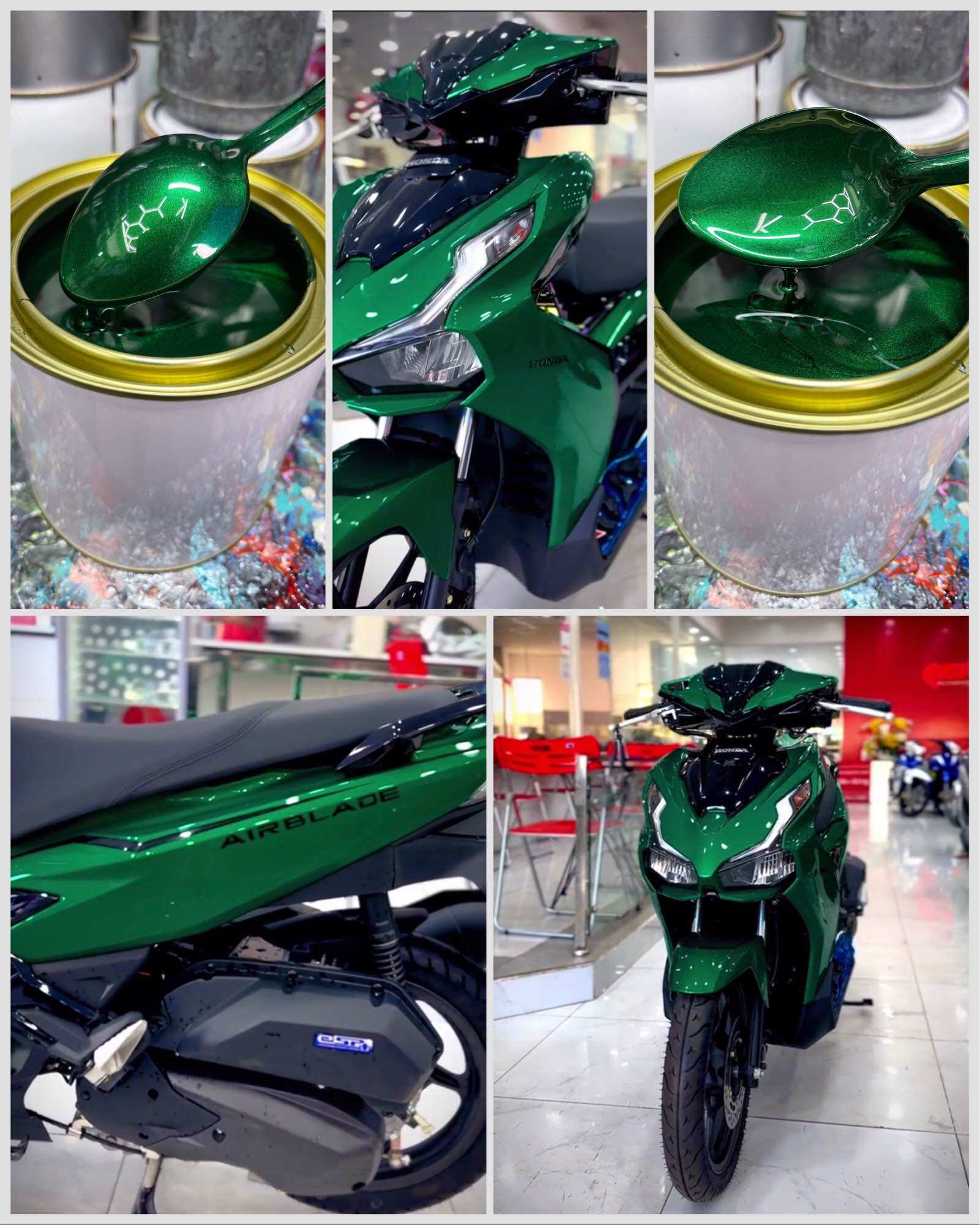 Màu sơn xanh lá camay đậm tuỳ chọn