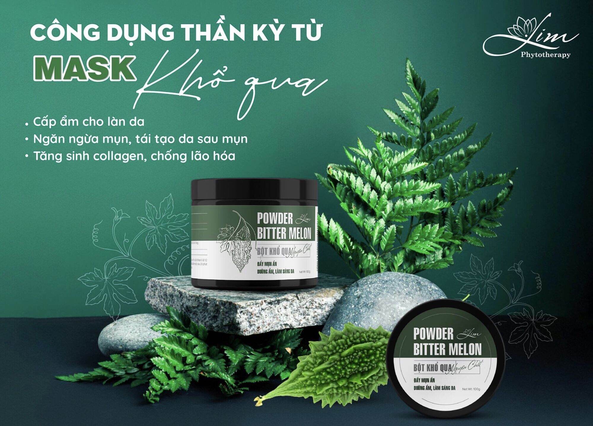 Bột khổ qua nguyên chất - mask khổ qua - mặt nạ dưỡng da tự nhiên - mặt nạ khổ qua