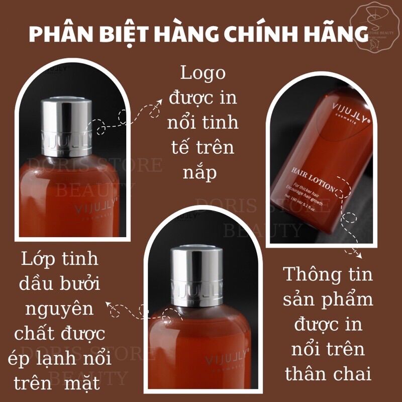 Xịt dưỡng tóc tinh dầu bưởi ( Hair Lotion ) Vi Jully 150ml