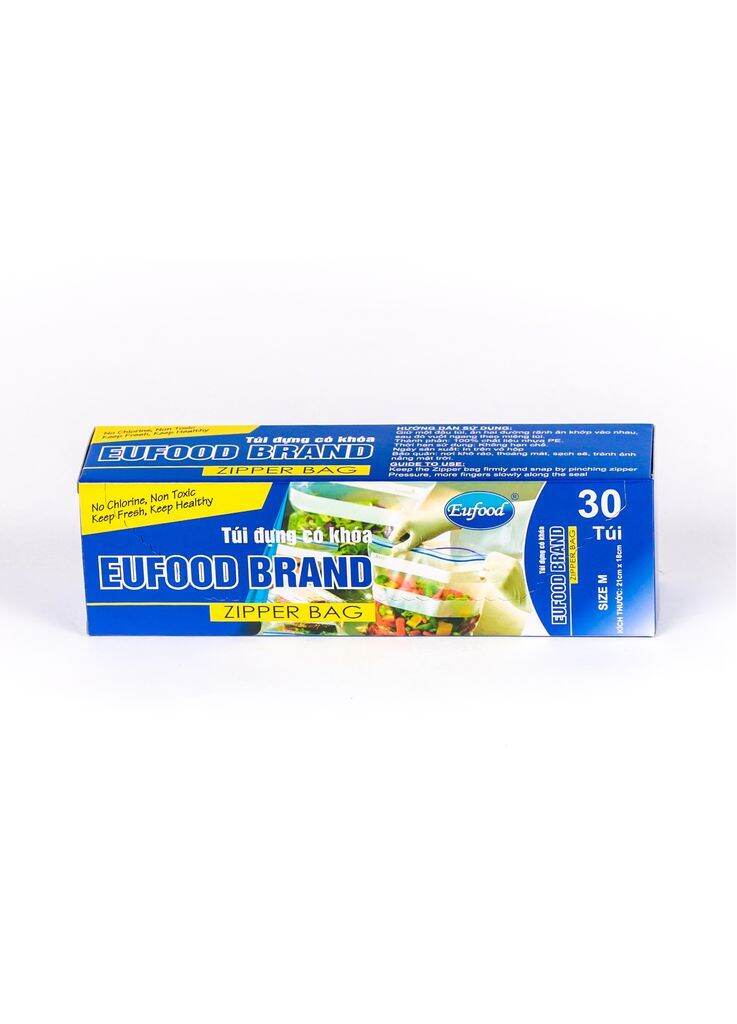 Túi zipper bảo quản nhãn hiệu eufood - 30 chiếc/hộp size m 21cm*18cm
- hàng việt nam chất lượng cao