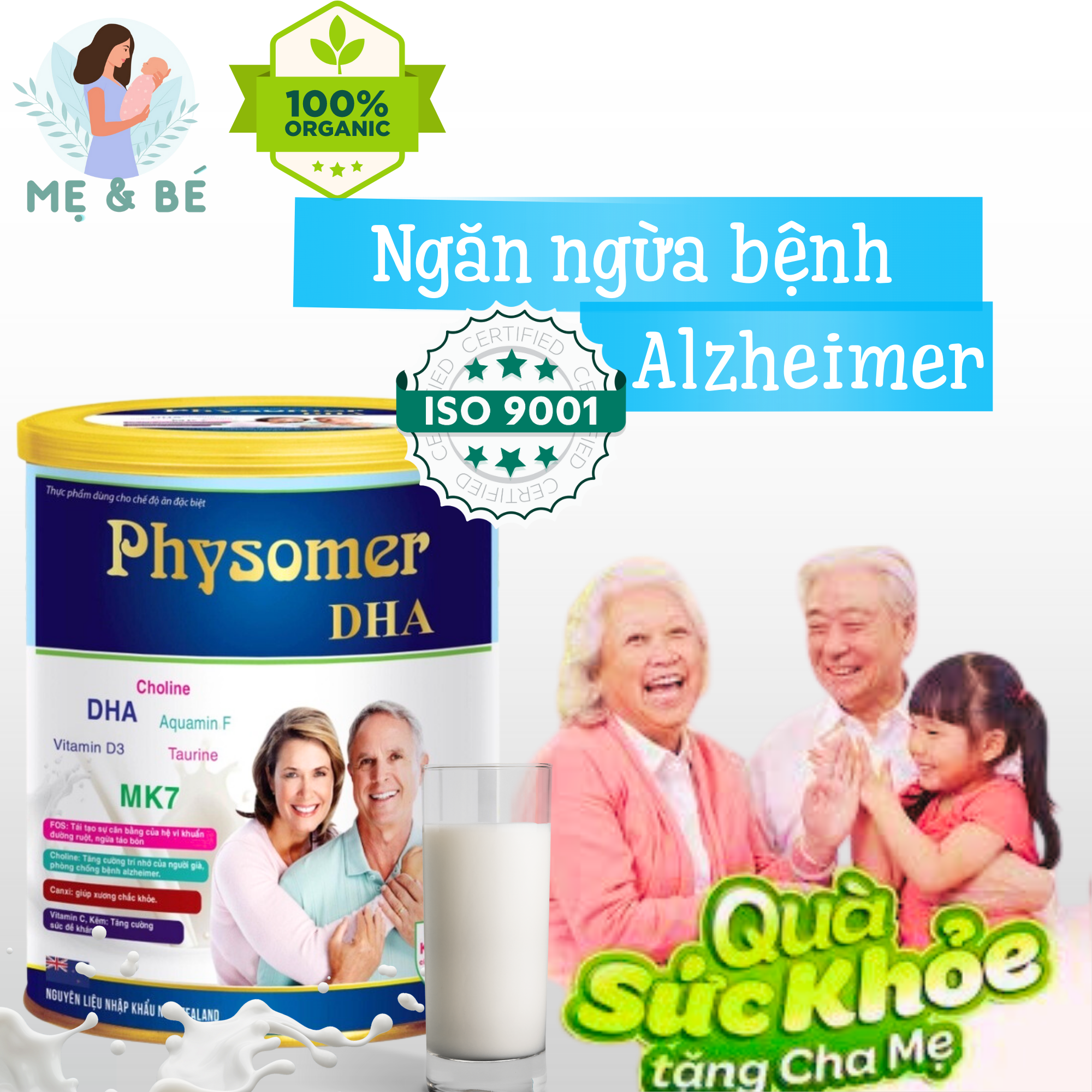 Lon 900g ( Chính Hãng Thái Dương ) Sữa Physomer DHA