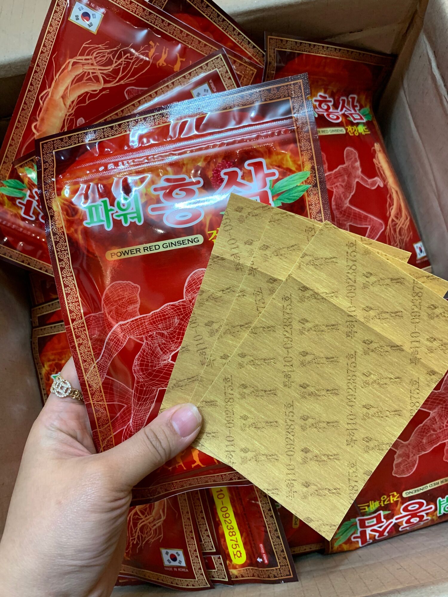 Combo 10 gói cao dán hồng sâm Hàn quốc