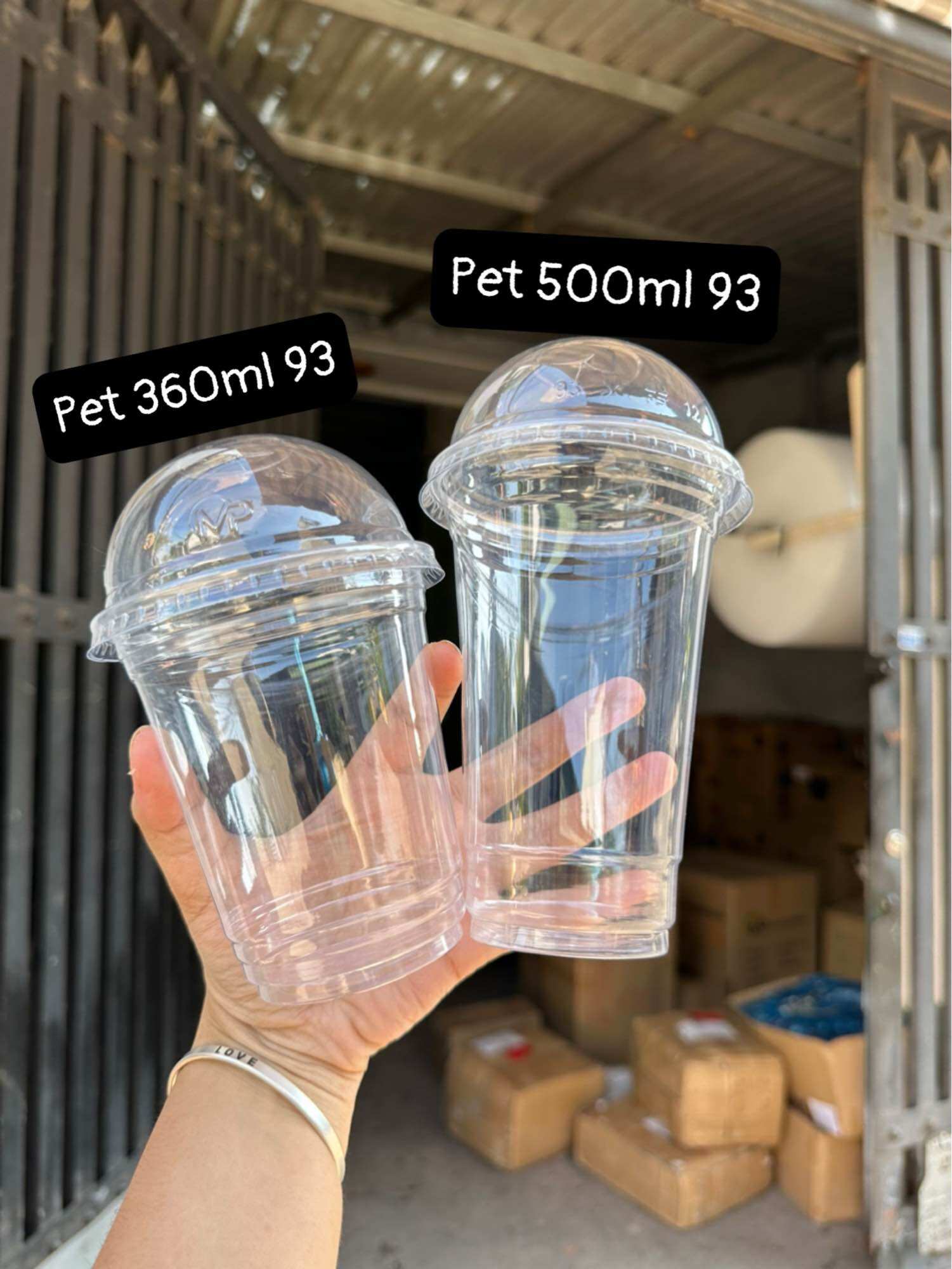 COMBO 50 LY PET 360ml-500ml kèm nắp
