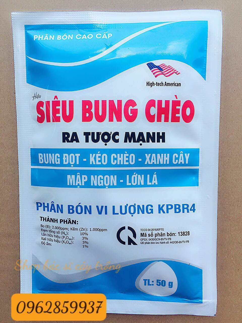Phân bón vi lượng siêu bung chèo, ra tượt mạnh, bung đọt, kéo chèo, xanh cây, mập đọt, lớn lá