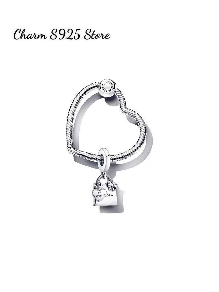 COMBO MẶT TIM PHỐI CHARM MẶT DÂY CHUYỀN BẠC S925 CAO CẤP