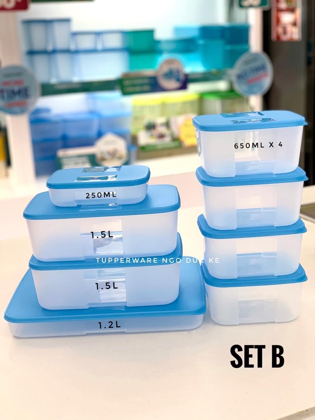 Bộ 8 hộp trữ đông Tupperware