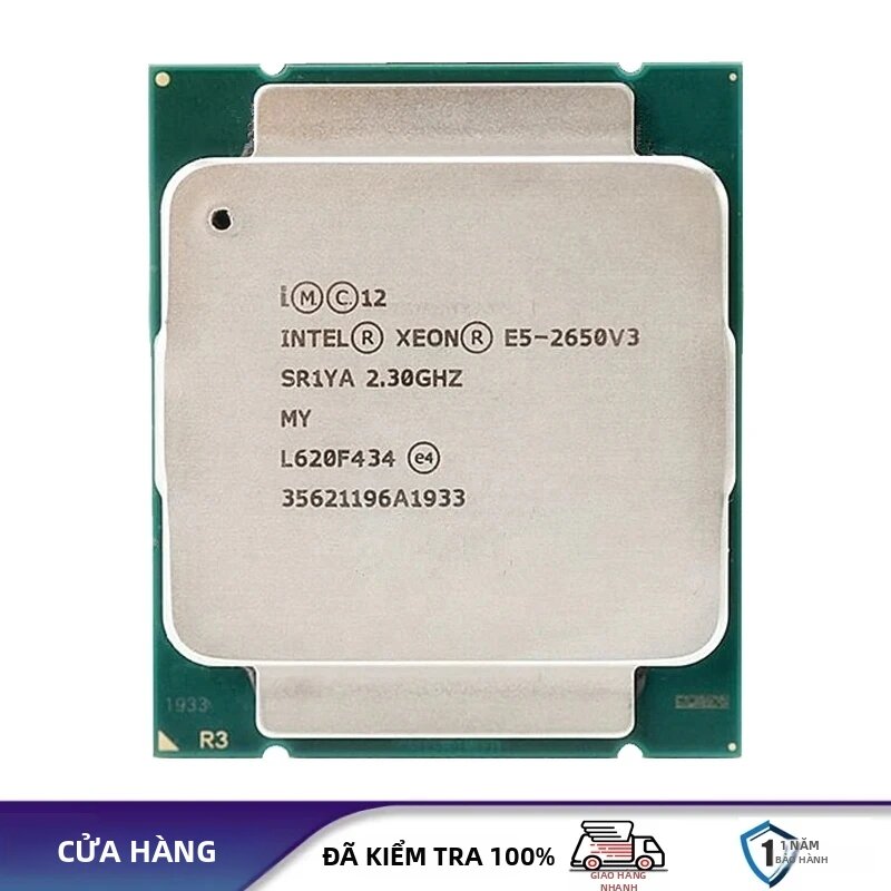Intel | Bộ Xử Lý CPU Intel Xeon E5-2650 V3 2.3GHz 10 Nhân LGA 2011-3 Dành Cho Máy Chủ, Hỗ Trợ DDR4, PCIe 3.0 Giá 156,000 Đồng*Miễn phí vận chuyển